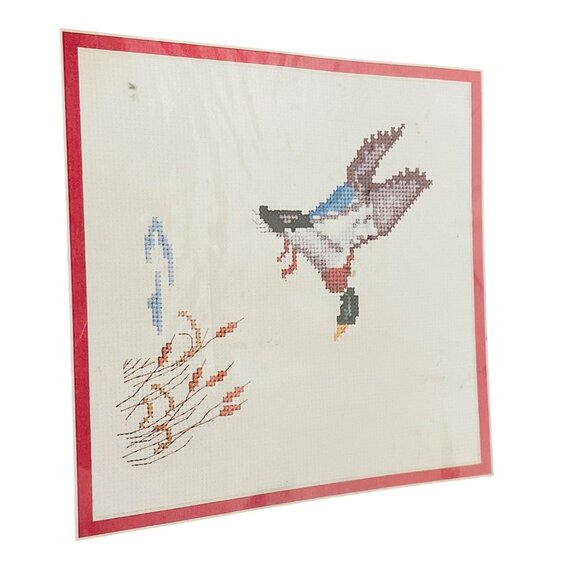 Dale Burdett Cross Stitch Flying Mallard Kit Country  7" x 7" Frame 11" x 11" - Picture 2 of 4